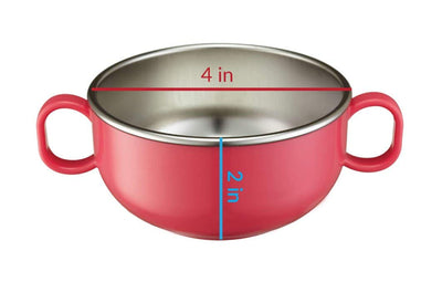 Smart Stainless Steel Bowl with Handles for Babies, Toddlers and Kids